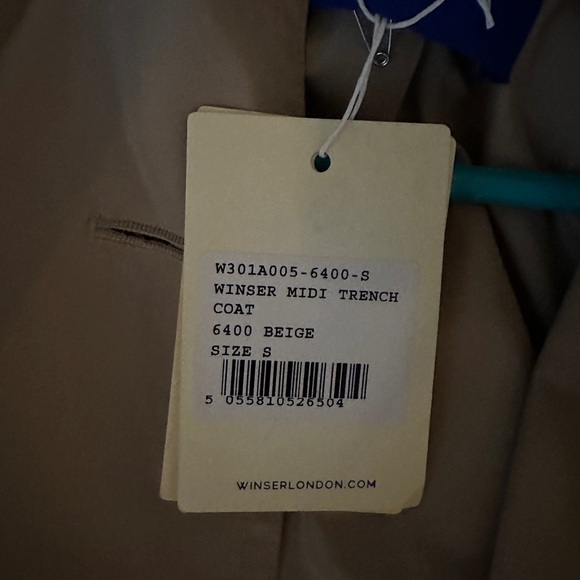 Winser London - small - beige - midi trench coat - brand new with tags - Picture 3 of 5